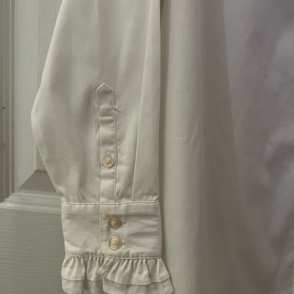 Girl’s Vineyard Vines White Long Sleeve Button Down Shirt Size 12 - Picture 5 of 5